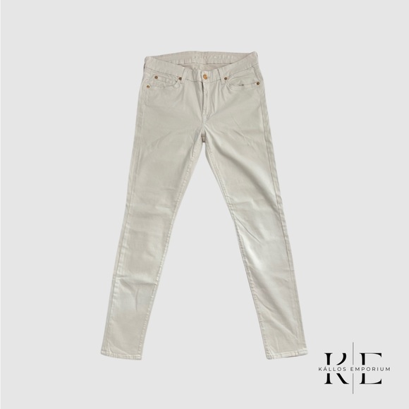 7 For All Mankind White Skinny Jeans - Picture 1 of 2